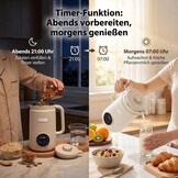 8-in-1 Plantaardige Melkmachine Wit - Maak Zelf Notenmelk en Meer! Nu 34% Korting!