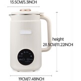 8-in-1 Plantaardige Melkmachine Wit - Maak Zelf Notenmelk en Meer! Nu 34% Korting!