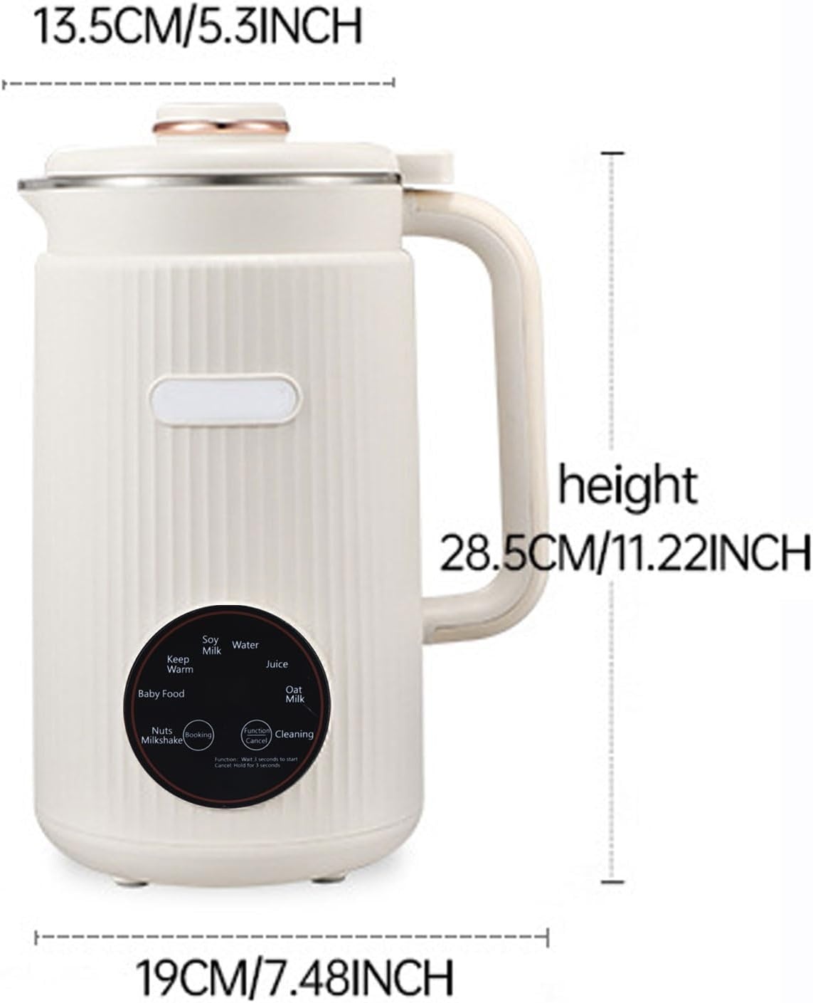 8-in-1 Plantaardige Melkmachine Wit - Maak Zelf Notenmelk en Meer! Nu 34% Korting!