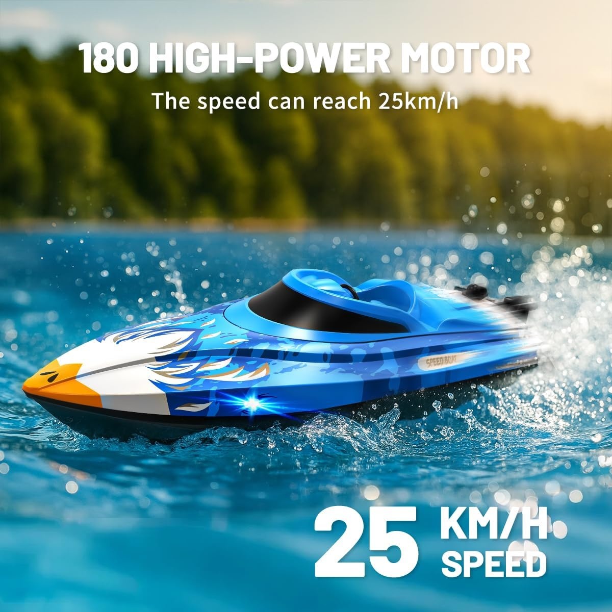 Snelle RC Raceboot 25 km/u - 2 Batterijen & Waterdicht - 34% Korting