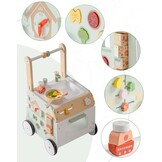 ROBOTIME Houten Baby Wandelaar Keukenset - 2-in-1 Leerzaam Peelspeelgoed (34% Korting)