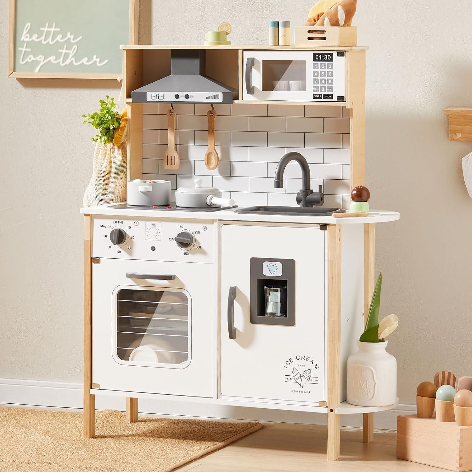 Tiny Land Kinderkeuken Antraciet met 18 Accessoires, Licht & Geluid - 35% Korting