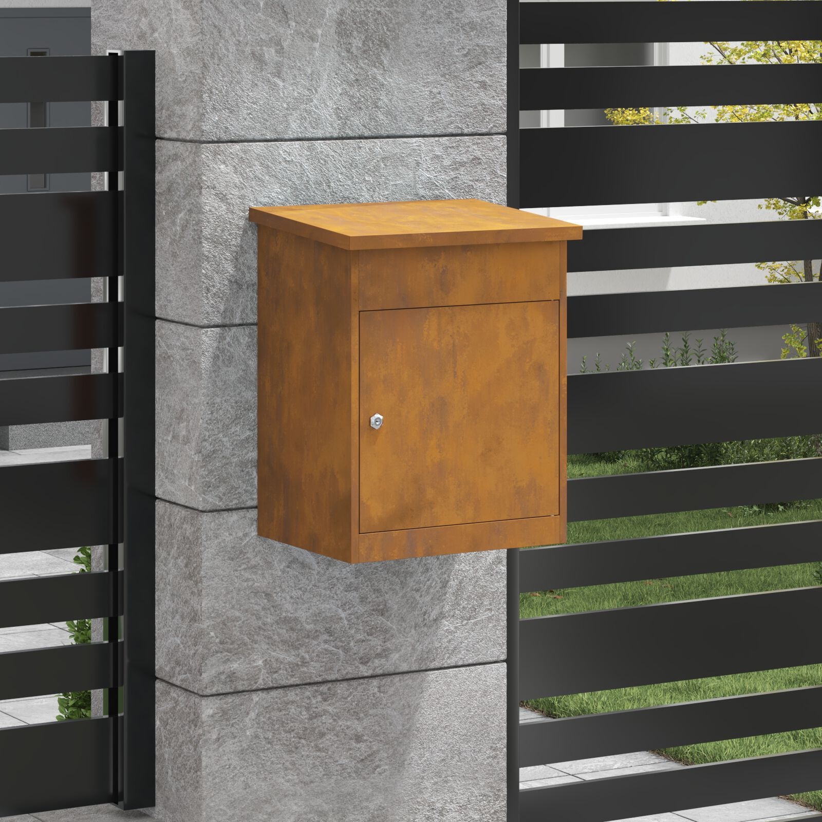 VidaXL Pakketbox Roestig Cortenstaal 44x35x59 cm - 34% Korting