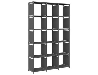 VidaXL Kast met 15 vakken - 103x30x175,5 cm - Stof Grijs - 34% Korting