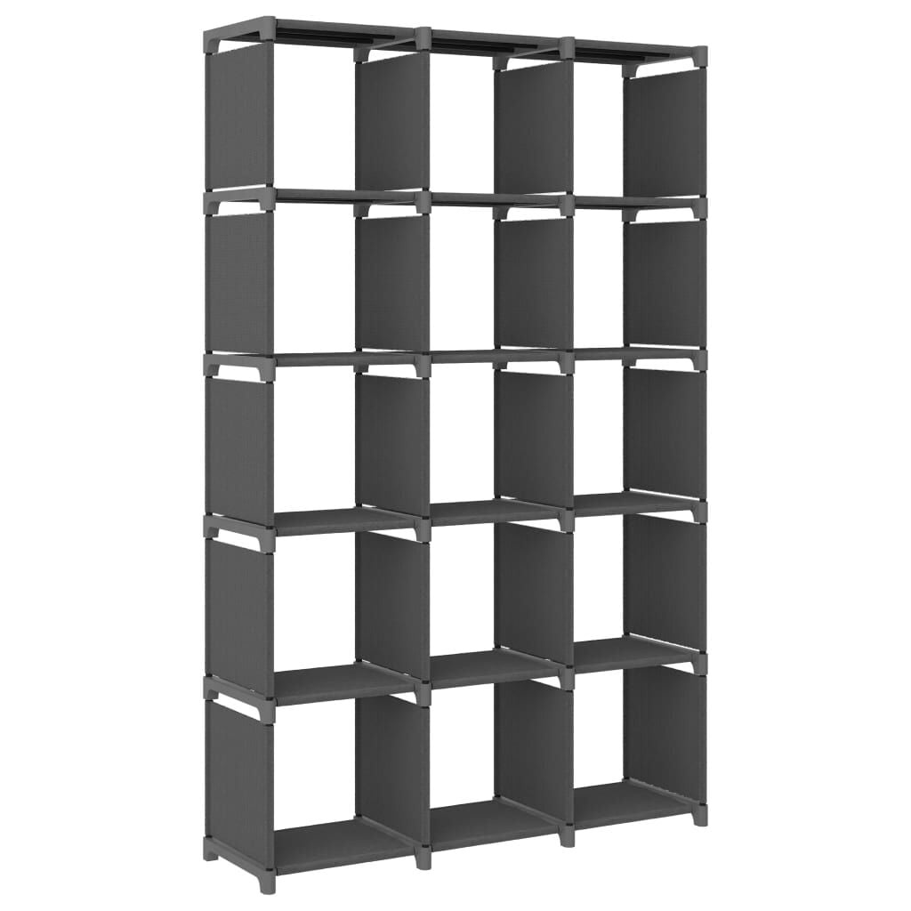 VidaXL Kast met 15 vakken - 103x30x175,5 cm - Stof Grijs - 34% Korting
