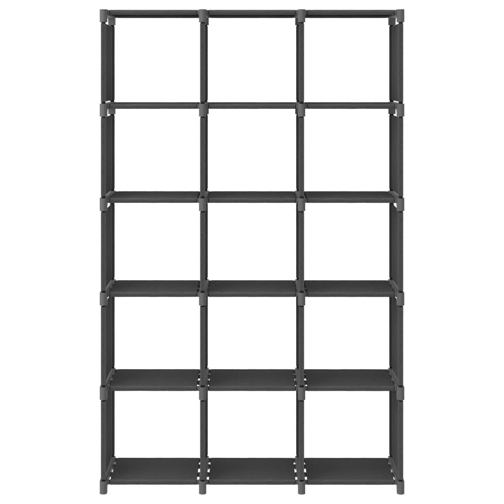 VidaXL Kast met 15 vakken - 103x30x175,5 cm - Stof Grijs - 34% Korting