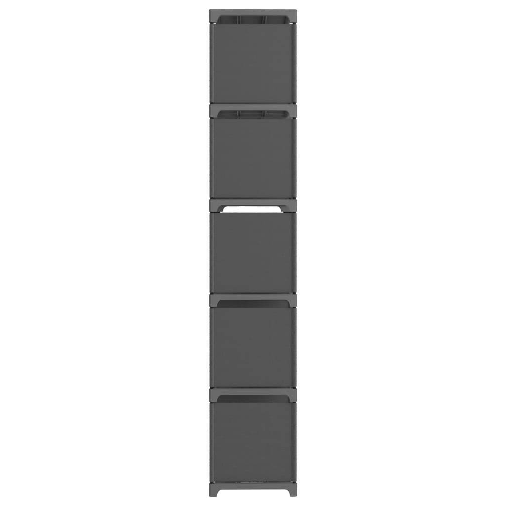 VidaXL Kast met 15 vakken - 103x30x175,5 cm - Stof Grijs - 34% Korting
