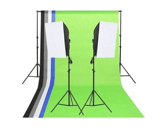 Studioverlichtingsset met softboxen & achtergronden - 35% korting
