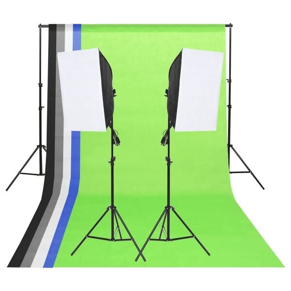 Studioverlichtingsset met softboxen & achtergronden - 35% korting