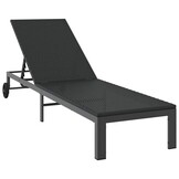 vidaXL Ligstoel Zwart Poly Rattan 60 x 200cm - 59% Korting
