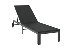vidaXL Ligstoel Zwart Poly Rattan 60 x 200cm - 67% Korting