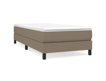 VidaXL Bedframe Taupe Stof 90x190 cm - 40% Korting