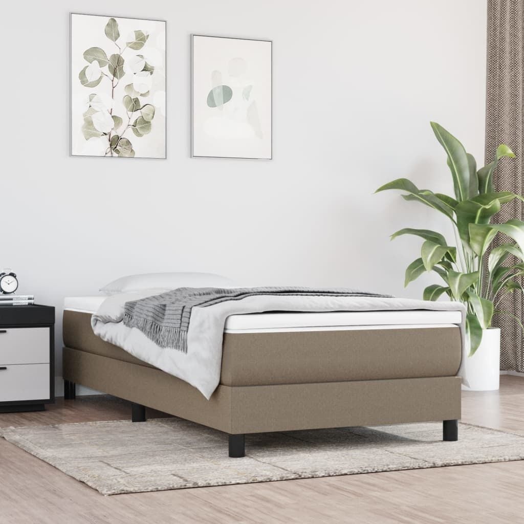 VidaXL Bedframe Taupe Stof 90x190 cm - 40% Korting