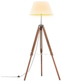 Driepoot vloerlamp 141 cm, massief teakhout, 34% korting