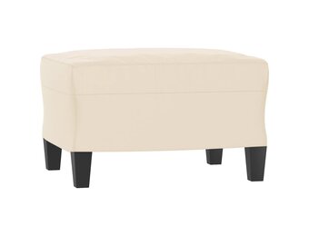 Beige Voetenbank Microvezelstof 60x50x41 cm - 44% Korting