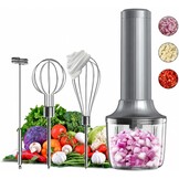 PowCube 3-in-1 Draadloze Mixer & Hakmolen - Grijs - 27% Korting