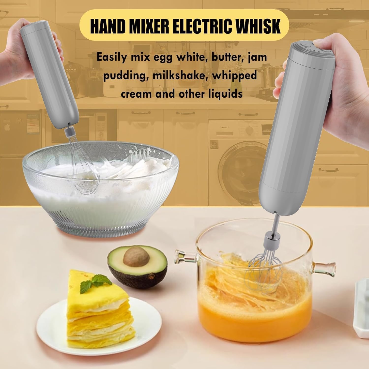 PowCube 3-in-1 Draadloze Mixer & Hakmolen - Grijs - 27% Korting