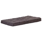 vidaXL Palletkussen Katoen Antraciet 120x80 cm - 34% Korting!