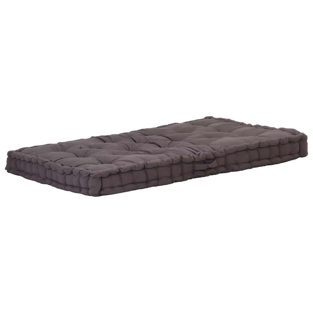 vidaXL Palletkussen Katoen Antraciet 120x80 cm - 34% Korting!