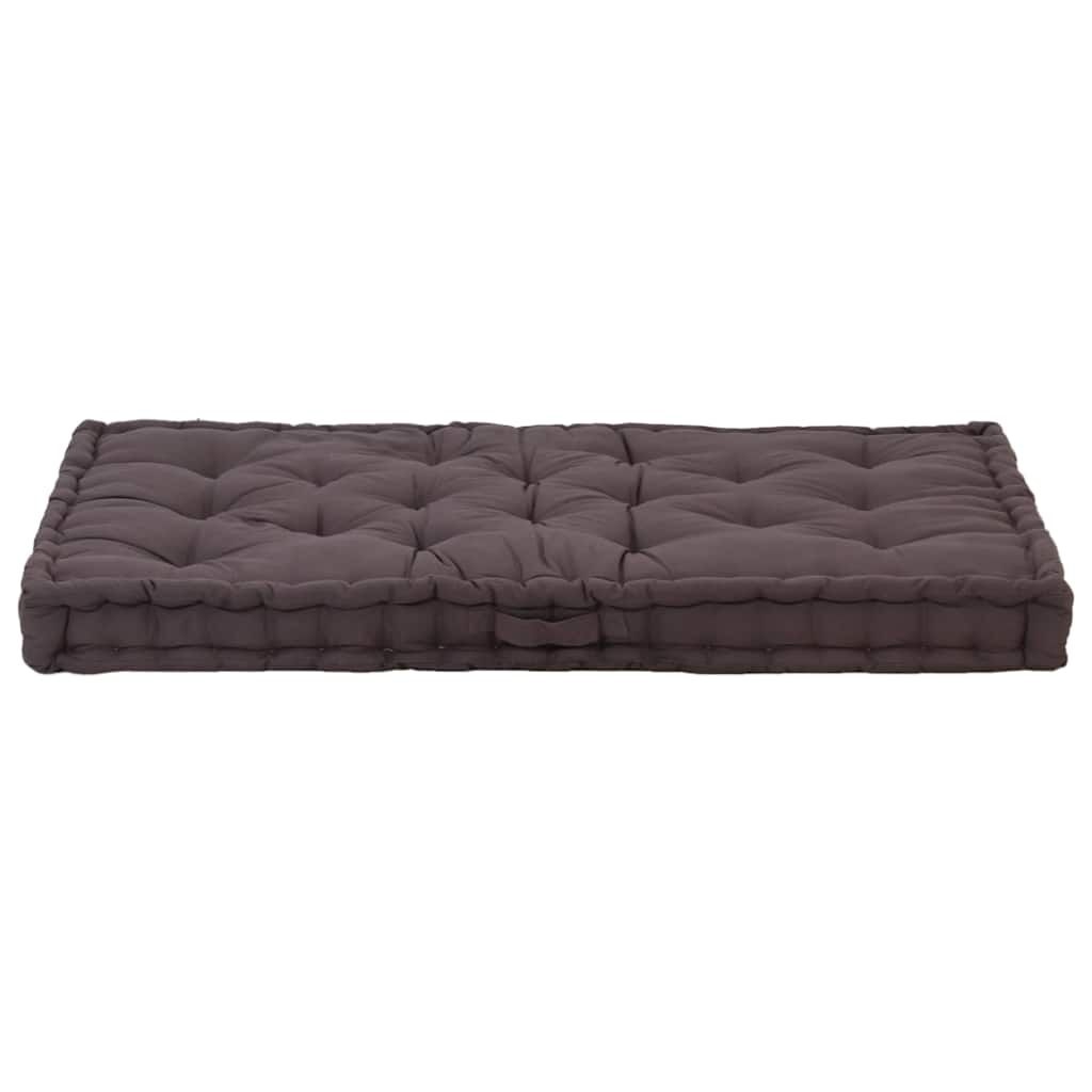 vidaXL Palletkussen Katoen Antraciet 120x80 cm - 34% Korting!