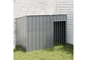 Hondenhok met dak 153x91x110 cm Antraciet - 54% Korting!