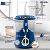 Aquapik® PRO Professionele Water Flosser | Verwijdert Tandplak + Aanbevolen door Tandartsen + Zorgt voor Implantaten en Orthodontie | Monddouche met 8 Opzetstukken + 10 Drukniveaus + 600 ml Capaciteit