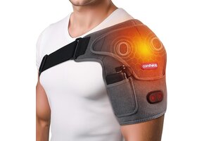 USB-vibratiecompressie-schouderbrace voor rotatormanchet, pijn, bevroren schouder, artritis, trillingsondersteuning, voor mannen en vrouwen
