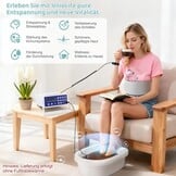 Ionen voetbad, ionen-voetbad, detox in een aluminium koffer, detox voetbad met infrarood heupgordel, verbetering van de doorbloeding en de slaap (zonder bekken)