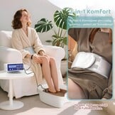 Ionen voetbad, ionen-voetbad, detox in een aluminium koffer, detox voetbad met infrarood heupgordel, verbetering van de doorbloeding en de slaap (zonder bekken)