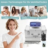Ionen voetbad, ionen-voetbad, detox in een aluminium koffer, detox voetbad met infrarood heupgordel, verbetering van de doorbloeding en de slaap (zonder bekken)