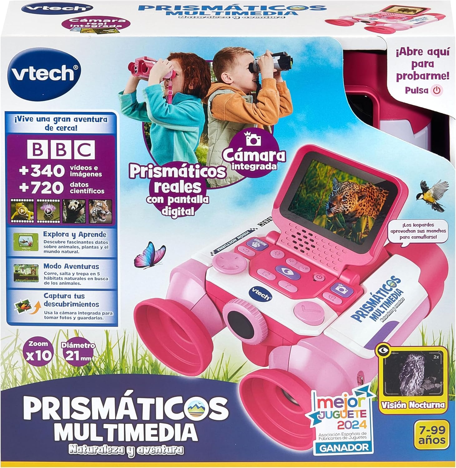 VTech Multimedia Verrekijker voor kinderen met Camera en Nachtvisie - Roze