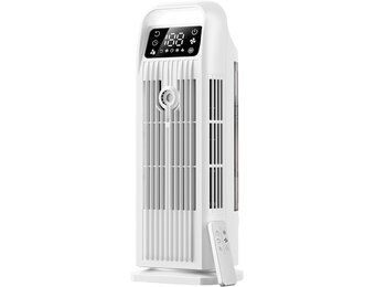 Draagbare airconditioner, 6-in-1, geluidsarme airconditioner met luchtkoeler, 1200 ml, oscillatie 120°, timer 1-12 uur, 4 snelheden, tactiele bediening en afstandsbediening (koud wit)
