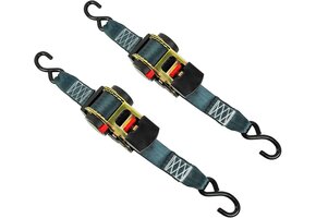 2x Automatische Sjorband met S-haak | 300/600 kg | 3,0m