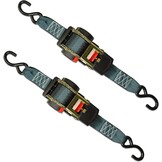 ENJ 2 stuks automatische spanband sjorband met S-haak 300/600 kg, 3,0 m x 25 mm (2)
