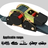 ENJ 2 stuks automatische spanband sjorband met S-haak 300/600 kg, 3,0 m x 25 mm (2)