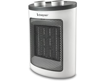 Beper Keramische Ventilatorkachel 1500W - Compacte Elektrische Kachel - Wit/Zwart