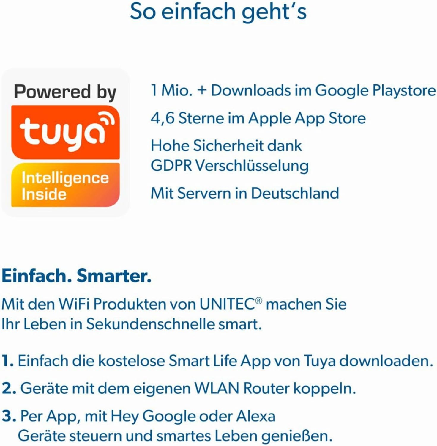 UNITEC Wifi-stekkerverdeler voor de tuin in steenlook, tuinstopcontact, buitenstopcontact, IP 44, 4 stopcontacten, kubus