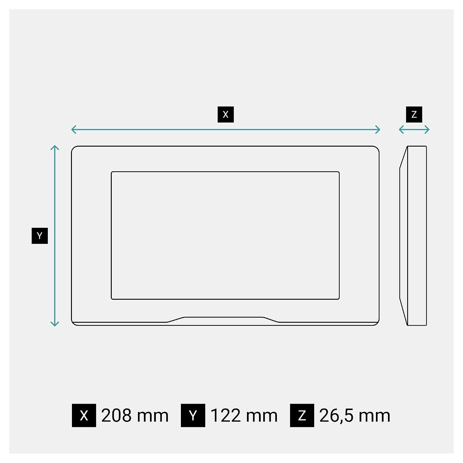 LEGRAND, EASYKIT Plus 368910 Video-deurintercomset met 2-draads aansluiting, 7 inch kleurenmonitor gespiegeld en groothoekcamera, 1-/2-gezinswonsset, uitbreidbaar, stekkervoeding, IP54-IK07, zwart