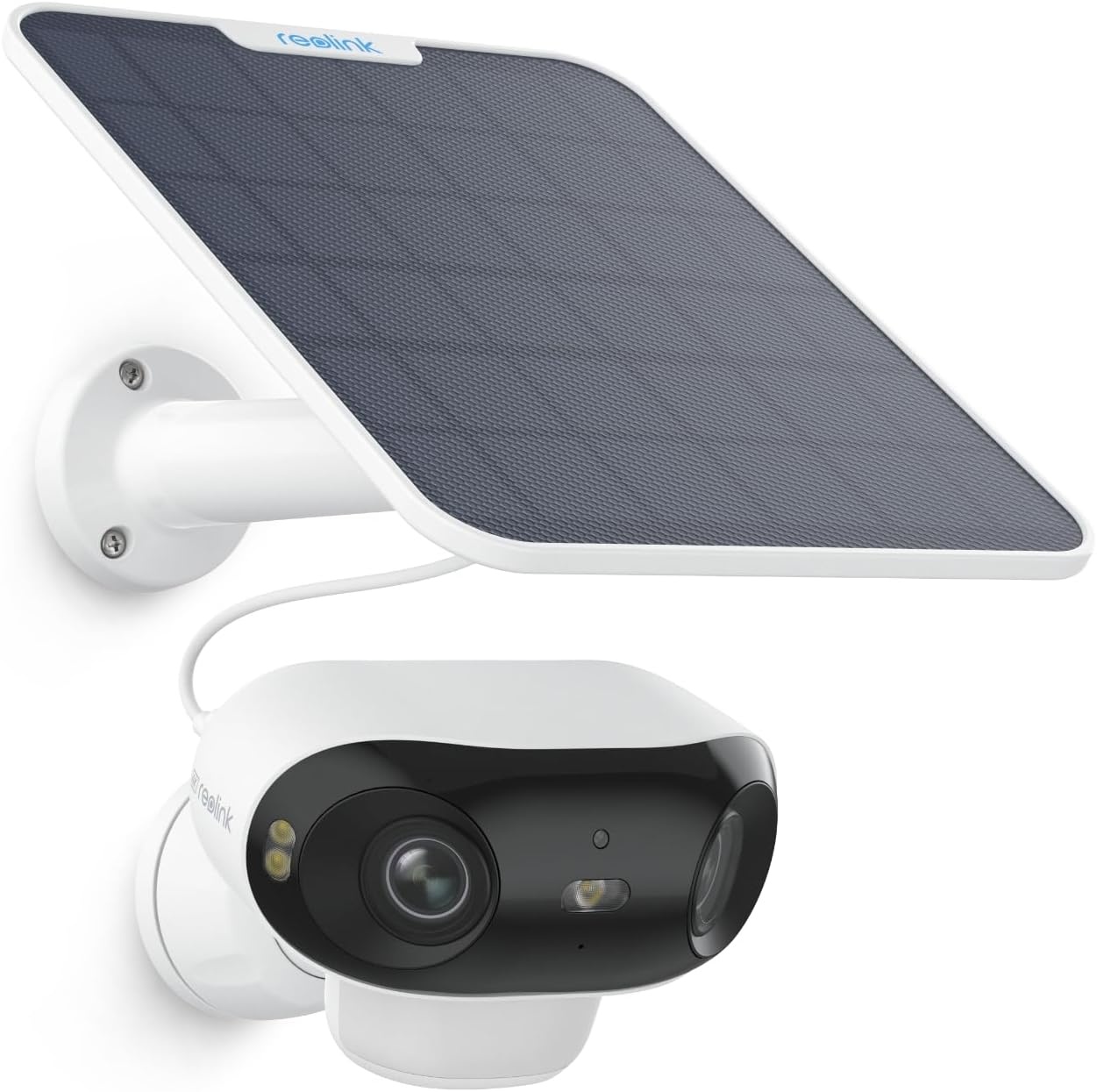 Reolink 4K Solar Beveiligingscamera's Draadloos Buiten, ColorX Nachtzicht, 180° Blindspotvrij Zicht, Wi-Fi 6, Persoon/Voertuig/Dier-Detectie, Argus 4 Pro met Zonnepaneel