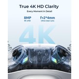 Reolink 4K Solar Beveiligingscamera's Draadloos Buiten, ColorX Nachtzicht, 180° Blindspotvrij Zicht, Wi-Fi 6, Persoon/Voertuig/Dier-Detectie, Argus 4 Pro met Zonnepaneel