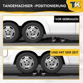 Oprijwiggen voor camper, 2 stuks/1 set, het maximale draagvermogen bedraagt tot 10 ton, oprijwiggen voor caravans, campers en aanhangers (zwart oprijwig)
