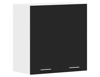 vidaXL Bovenkast Lyon Zwart Bewerkt Hout 60x31x60 cm - 34% Korting