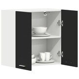 vidaXL Bovenkast Lyon Zwart Bewerkt Hout 60x31x60 cm - 34% Korting