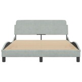 vidaXL Bedframe Lichtgrijs Fluweel 140x190 cm - 56% Korting!
