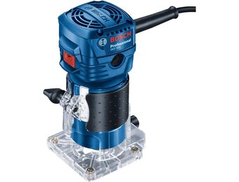 Bosch Professional Randfrees GKF 550 (incl. parallelaanslag, rolgeleiding, grijs, 2x moersleutel (17mm, 10 mm), in doos)