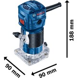 Bosch Professional Randfrees GKF 550 (incl. parallelaanslag, rolgeleiding, grijs, 2x moersleutel (17mm, 10 mm), in doos)