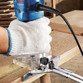 Bosch Professional Randfrees GKF 550 (incl. parallelaanslag, rolgeleiding, grijs, 2x moersleutel (17mm, 10 mm), in doos)