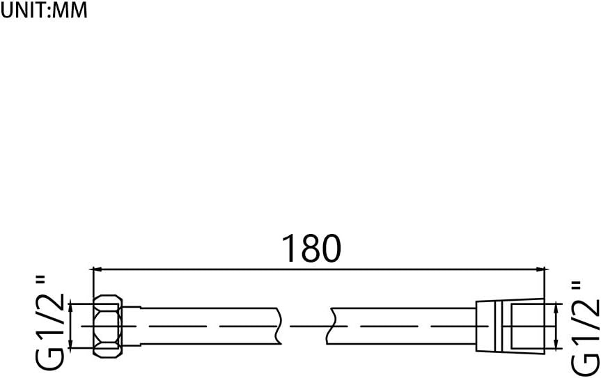 GRIFEMA G852-18 Doucheslang, 1,8 m Bescherming Tegen Verdraaien Doucheslang, Zilver - Maat 1,8 KM