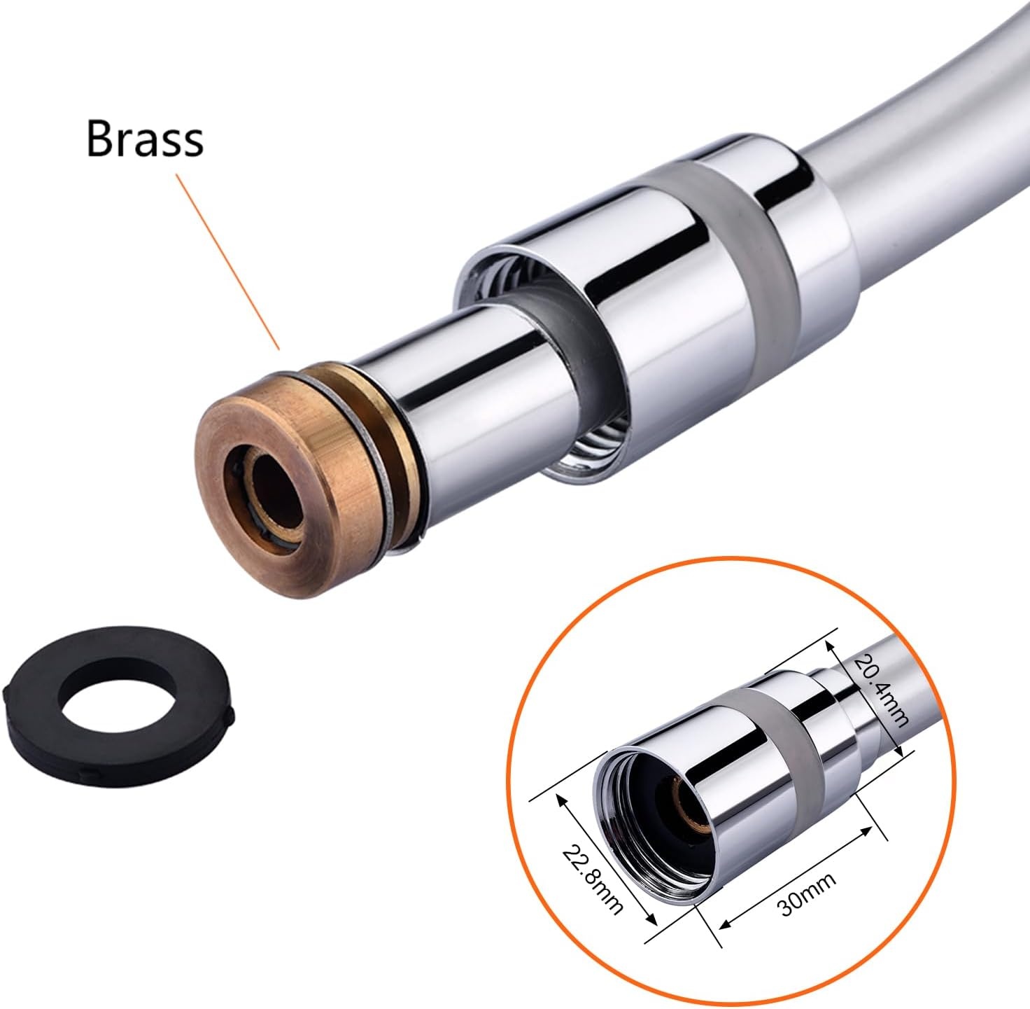 GRIFEMA G852-18 Doucheslang, 1,8 m Bescherming Tegen Verdraaien Doucheslang, Zilver - Maat 1,8 KM