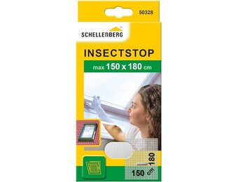 Schellenberg 50328 horrengaas voor dakramen met ritssluiting, 150 x 180 cm, wit